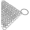 image:imageNutriChef Stainless Steel Cast Iron Cleaner  394x394 Rustproof Dishwasher Safe Chainmail Metal Scraper Cleaning Tool for Preseasoned Pans Pot Dutch Oven Skillet Wok Waffle Iron  NutriChef NCCISSC84