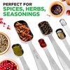 image:imageNutriChef Stainless Steel Measuring Spoons Set  6Pc Heavy Duty Oval Shaped Metal Measuring Spoon for Dry or Liquid Ingredients Teaspoon and Tablespoon Set w Metric amp US Measurement  NCMMS6