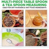 image:imageNutriChef Stainless Steel Measuring Spoons Set  6Pc Heavy Duty Oval Shaped Metal Measuring Spoon for Dry or Liquid Ingredients Teaspoon and Tablespoon Set w Metric amp US Measurement  NCMMS6