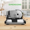 image:imageNutrichef Electric Meat Slicer  200W Automatic Meat Deli amp Bread Slicer  Adjustable Dial for 015mm Cutting Range Thickness  Removable 75 IN Stainless Steel Blade amp Food Pusher for Safety Black