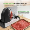 image:imageNutrichef Electric Meat Slicer  200W Automatic Meat Deli amp Bread Slicer  Adjustable Dial for 015mm Cutting Range Thickness  Removable 75 IN Stainless Steel Blade amp Food Pusher for Safety Black