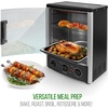 image:imageNutrichef Vertical Countertop Oven with Rotisserie Bake Broil amp Kebab Rack Functions  Adjustable Settings  2 Shelves  1500W  Thanksgiving Turkey  Includes Grill Kebab skewer racks amp bake pan