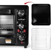 image:imageUpdated Premium Version Multifunction Grill Oven Dual Hot Plate Toaster Oven wRotisserie GrillGriddle Top Countertop Convection Oven wWire Grill Rack Baking Tray Skewers Tray HandlesSilver