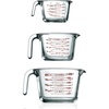 image:imageNutriChef 3 Pieces Measuring Cups  BPAFree Premium Heat Resistant Borosilicate Glass Measuring Cups w Handle Precise Measurement w Oz amp Ml Scale in 250ml 500ml amp 1000ml Microwave amp Oven Safe250 ml  500 ml  1000 ml