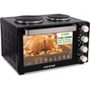 image:imageNutriChef 30 Quart Kitchen Convection Oven amp 2 Burner Cooker  1500 Watt Oven  7 Cook Functions Rotisserie Cook Bake Broil amp More  Includes Baking Tray Skewers amp Handles  196 x 160 x 135 IN