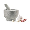image:imageNutriChef 6 Mortar and Pestle Set  Heavy Duty 100 Natural Unpolished Granite  Slip Resistant Molcajete Stone Bowl  Make Fresh Guacamole Salsa Crush Herbs amp Spices  2 Cup Capacity Gray