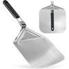 image:imageNutriChef Nonstick Pizza Peel  16 x 12 Aluminum Pizza Paddle w Folding Rubber Handle  Oven Grill amp Dishwasher Safe