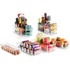 image:imageNutriChef Set of 8 Refrigerator Bins4 Wide and 4 Narrow Stackable Fridge Organizers for Freezer Kitchen Countertops CabinetsDesigned with Practical Carry Handles and Interior 8 containers Clear6Piece
