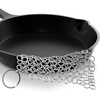 image:imageNutriChef Stainless Steel Cast Iron Cleaner  394x394 Rustproof Dishwasher Safe Chainmail Metal Scraper Cleaning Tool for Preseasoned Pans Pot Dutch Oven Skillet Wok Waffle Iron  NutriChef NCCISSC84