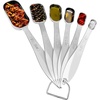 image:imageNutriChef Stainless Steel Measuring Spoons Set  6Pc Heavy Duty Oval Shaped Metal Measuring Spoon for Dry or Liquid Ingredients Teaspoon and Tablespoon Set w Metric amp US Measurement  NCMMS6