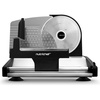 image:imageNutrichef Electric Meat Slicer  200W Automatic Meat Deli amp Bread Slicer  Adjustable Dial for 015mm Cutting Range Thickness  Removable 75 IN Stainless Steel Blade amp Food Pusher for Safety Black