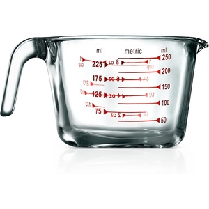 image:imageNutriChef 3 Pieces Measuring Cups  BPAFree Premium Heat Resistant Borosilicate Glass Measuring Cups w Handle Precise Measurement w Oz amp Ml Scale in 250ml 500ml amp 1000ml Microwave amp Oven Safe250 ml