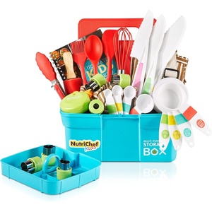 image:imageNutriChef Kids Cooking amp Baking Set  Complete Cooking Set for Girls amp Boys Includes Little Chefs Apron Kitchen Supplies Nylon Knives Utensils amp Baking Tools Great Gift for Ages 4 and UpTurquoise