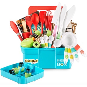 image:imageNutriChef Kids Cooking amp Baking Set  Complete Cooking Set for Girls amp Boys Includes Little Chefs Apron Kitchen Supplies Nylon Knives Utensils amp Baking Tools Great Gift for Ages 4 and UpAssorted