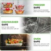 image:imageNutriChef 24pcs Glass Food Storage Containers 12 Stackable Heavy Duty Meal Prep Containers w 12 Airtight Lids Microwave Freezer amp Dishwasher Safe for Food Snacks Fruit amp More GrayRed