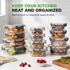 image:imageNutriChef 24pcs Glass Food Storage Containers 12 Stackable Heavy Duty Meal Prep Containers w 12 Airtight Lids Microwave Freezer amp Dishwasher Safe for Food Snacks Fruit amp More GrayGray
