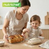 image:imageNutriChef 6 Piece Glass Loaf Pans for Baking Bread  76 Cups Stackable Glass Bread Loaf Pan  3 loaf Pan with 3 Lids  Oven amp Microwave Safe Dishwasher Safe  ClearOne Size
