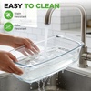 image:imageNutriChef 6 Piece Glass Loaf Pans for Baking Bread  76 Cups Stackable Glass Bread Loaf Pan  3 loaf Pan with 3 Lids  Oven amp Microwave Safe Dishwasher Safe  ClearOne Size