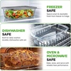 image:imageNutriChef 6 Piece Glass Loaf Pans for Baking Bread  76 Cups Stackable Glass Bread Loaf Pan  3 loaf Pan with 3 Lids  Oven amp Microwave Safe Dishwasher Safe  ClearOne Size