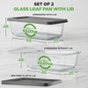 image:imageNutriChef 6 Piece Glass Loaf Pans for Baking Bread  76 Cups Stackable Glass Bread Loaf Pan  3 loaf Pan with 3 Lids  Oven amp Microwave Safe Dishwasher Safe  ClearOne Size