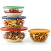 image:imageNutriChef 4Piece Glass Mixing Bowls with Lids  Premium Borosilicate Glass Bowl Set 1 QT37 QT  NonToxic Bowls with Airtight Lids for Mixing Baking Serving amp Storage