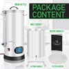 image:imageNutriChef All In One Home Beer Brewing Mash and Boil Device with Circulation Pump 5Piece Maker Machine Set 9 Gallon 1600w Max wLCD Display Programmable MultiStep Control System Stainless SteelRecirculation Pump