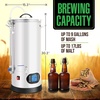 image:imageNutriChef All In One Home Beer Brewing Mash and Boil Device with Circulation Pump 5Piece Maker Machine Set 9 Gallon 1600w Max wLCD Display Programmable MultiStep Control System Stainless SteelRecirculation Pump