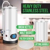 image:imageNutriChef All In One Home Beer Brewing Mash and Boil Device with Circulation Pump 5Piece Maker Machine Set 9 Gallon 1600w Max wLCD Display Programmable MultiStep Control System Stainless SteelRecirculation Pump