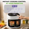 image:imageNutriChef Family Size 75 Quart Air Fryer  6 Preset Cooking Modes  Glass Fry Bowl for Best Cooking  360 Air Circulation  Cook Veggies Steak Fries Seafood Chicken amp More  White