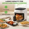 image:imageNutriChef Family Size 75 Quart Air Fryer  6 Preset Cooking Modes  Glass Fry Bowl for Best Cooking  360 Air Circulation  Cook Veggies Steak Fries Seafood Chicken amp More  White