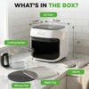 image:imageNutriChef Family Size 75 Quart Air Fryer  6 Preset Cooking Modes  Glass Fry Bowl for Best Cooking  360 Air Circulation  Cook Veggies Steak Fries Seafood Chicken amp More  White