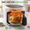 image:imageNutriChef Family Size 75 Quart Air Fryer  6 Preset Cooking Modes  Glass Fry Bowl for Best Cooking  360 Air Circulation  Cook Veggies Steak Fries Seafood Chicken amp More  White
