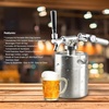 image:imageNutriChef Pressurized Growler Tap System  Stainless Steel Mini Keg Dispenser Portable Kegerator Kit  Co2 Pressure Regulator Keeps Carbonation for Craft Beer Draft and Homebrew  64oz