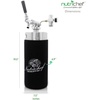 image:imageNutriChef Pressurized Growler Tap System  Stainless Steel Mini Keg Dispenser Portable Kegerator Kit  Co2 Pressure Regulator Keeps Carbonation for Craft Beer Draft and Homebrew  PKBRTP100 128ozSingle Wall