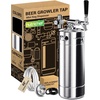 image:imageNutriChef Pressurized Growler Tap System 128oz DoubleWalled Stainless Steel Mini Keg Dispenser Portable Kegerator Kit Co2 Pressure Regulator Keeps Carbonation for Craft Beer Draft and HomebrewSingle Wall