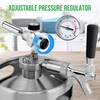 image:imageNutriChef Pressurized Growler Tap System 128oz DoubleWalled Stainless Steel Mini Keg Dispenser Portable Kegerator Kit Co2 Pressure Regulator Keeps Carbonation for Craft Beer Draft and HomebrewDouble Wall