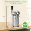 image:imageNutriChef Pressurized Growler Tap System 128oz DoubleWalled Stainless Steel Mini Keg Dispenser Portable Kegerator Kit Co2 Pressure Regulator Keeps Carbonation for Craft Beer Draft and HomebrewSingle Wall