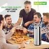 image:imageNutriChef Pressurized Growler Tap System 128oz DoubleWalled Stainless Steel Mini Keg Dispenser Portable Kegerator Kit Co2 Pressure Regulator Keeps Carbonation for Craft Beer Draft and HomebrewSingle Wall