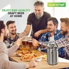 image:imageNutriChef Pressurized Growler Tap System 128oz DoubleWalled Stainless Steel Mini Keg Dispenser Portable Kegerator Kit Co2 Pressure Regulator Keeps Carbonation for Craft Beer Draft and HomebrewSingle Wall