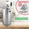 image:imageNutriChef Pressurized Growler Tap System 128oz DoubleWalled Stainless Steel Mini Keg Dispenser Portable Kegerator Kit Co2 Pressure Regulator Keeps Carbonation for Craft Beer Draft and HomebrewDouble Wall