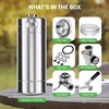 image:imageNutriChef Pressurized Growler Tap System 128oz DoubleWalled Stainless Steel Mini Keg Dispenser Portable Kegerator Kit Co2 Pressure Regulator Keeps Carbonation for Craft Beer Draft and HomebrewSingle Wall