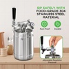 image:imageNutriChef Pressurized Growler Tap System 64oz Stainless Steel Mini Keg Dispenser Portable Kegerator Kit Co2 Pressure Regulator Keeps Carbonation for Craft Beer Draft and Homebrew