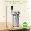 image:imageNutriChef Pressurized Growler Tap System 64oz Stainless Steel Mini Keg Dispenser Portable Kegerator Kit Co2 Pressure Regulator Keeps Carbonation for Craft Beer Draft and Homebrew