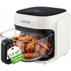 image:imageNutriChef Family Size 75 Quart Air Fryer  6 Preset Cooking Modes  Glass Fry Bowl for Best Cooking  360 Air Circulation  Cook Veggies Steak Fries Seafood Chicken amp More  White