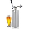 image:imageNutriChef Pressurized Growler Tap System  128oz Stainless Steel Homebrew Mini Keg Dispenser Portable Kegerator Kit  Co2 Pressure Regulator Keeps Carbonation for Craft Beer Draft 