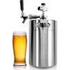 image:imageNutriChef Pressurized Growler Tap System 128oz DoubleWalled Stainless Steel Mini Keg Dispenser Portable Kegerator Kit Co2 Pressure Regulator Keeps Carbonation for Craft Beer Draft and HomebrewDouble Wall
