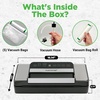 image:imageNutrichef Automatic Food Vacuum Sealer with Double Sealing Function Electric Air Sealing System for Dry Liquid amp Moist Foods Reduces Food Waste Preserve Freshness of Proteins Fruits VegetablesBlack