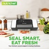 image:imageNutrichef Automatic Food Vacuum Sealer with Double Sealing Function Electric Air Sealing System for Dry Liquid amp Moist Foods Reduces Food Waste Preserve Freshness of Proteins Fruits VegetablesBlack
