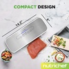 image:imageNutrichef Automatic Food Vacuum Sealer with Double Sealing Function Electric Air Sealing System for Dry Liquid amp Moist Foods Reduces Food Waste Preserve Freshness of Proteins Fruits VegetablesBlackSilverWhite