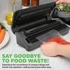 image:imageNutrichef Automatic Food Vacuum Sealer with Double Sealing Function Electric Air Sealing System for Dry Liquid amp Moist Foods Reduces Food Waste Preserve Freshness of Proteins Fruits VegetablesBlack